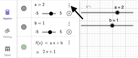 glidare inställningar