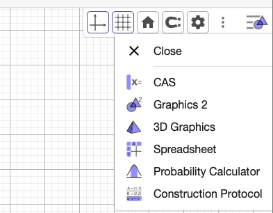 växla till CAS-appen - GeoGebra