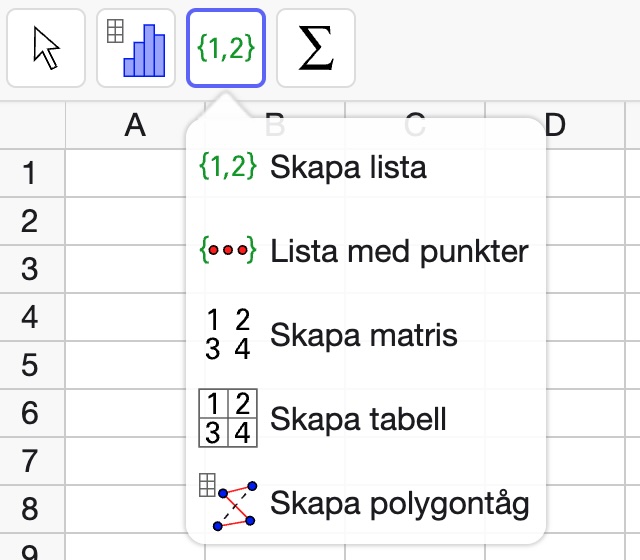 listor-verktyget i geogebra classic