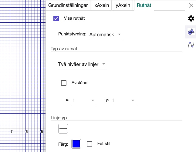 rutnät-inställningar