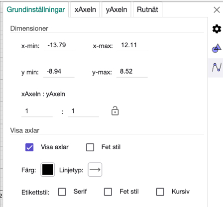rundinställningar