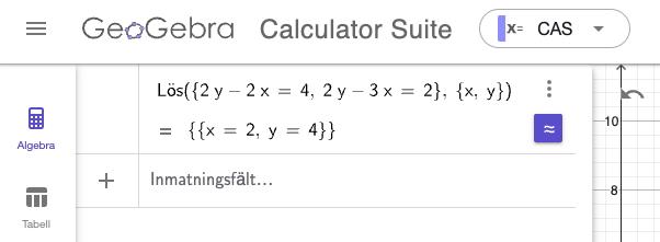 lös kommandot med listor i CAS