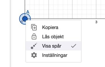 visa spår i GeoGebra