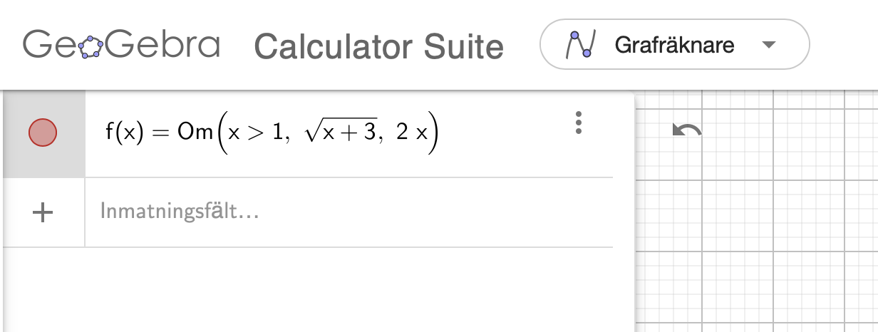 GeoGebra funktionen Om 2