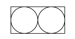 Två cirklar i en rektangel