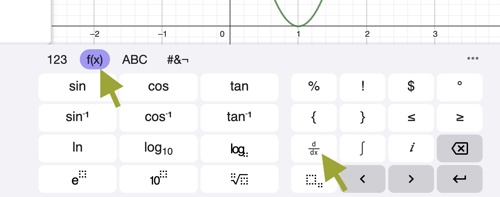 GeoGebra-virtuellt tangentbord