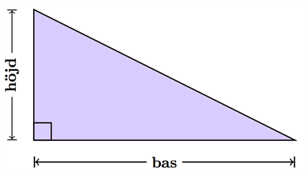 Bas och höjd - Triangel