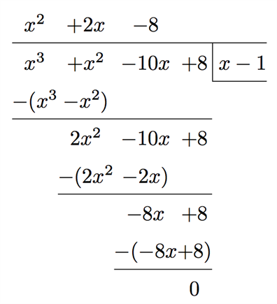 Polynomekvation av högre grad - Polynomdivision
