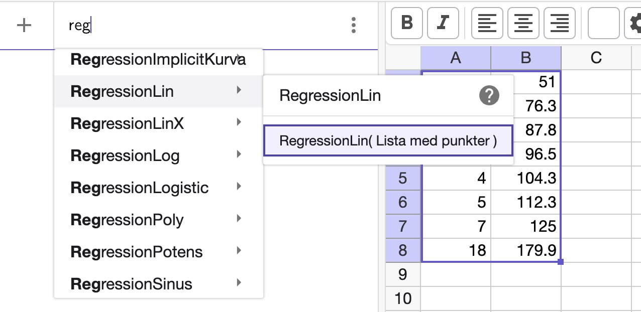 regressionLin - geogebra