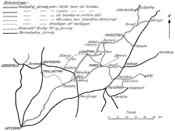 provpass 4 - dtk -järnvägar i västergötland 1950
