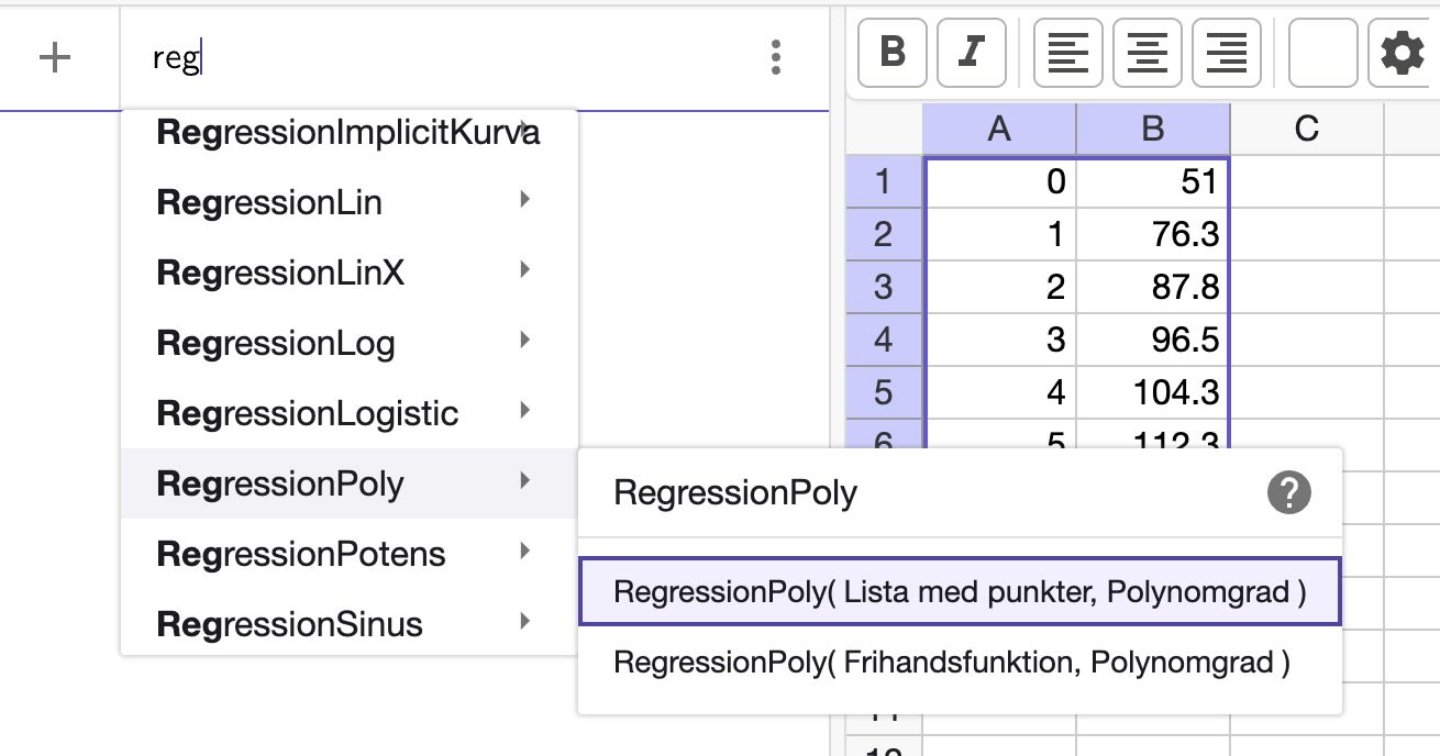 regressionPoly - geogebra